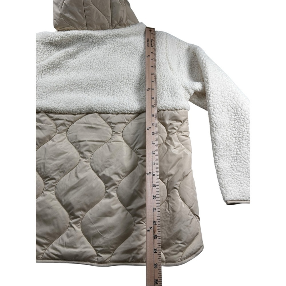 Hooded Sherpa Quilted Hybrid Coat for Girls size 14 - 16 NWT - Picture 5 of 13